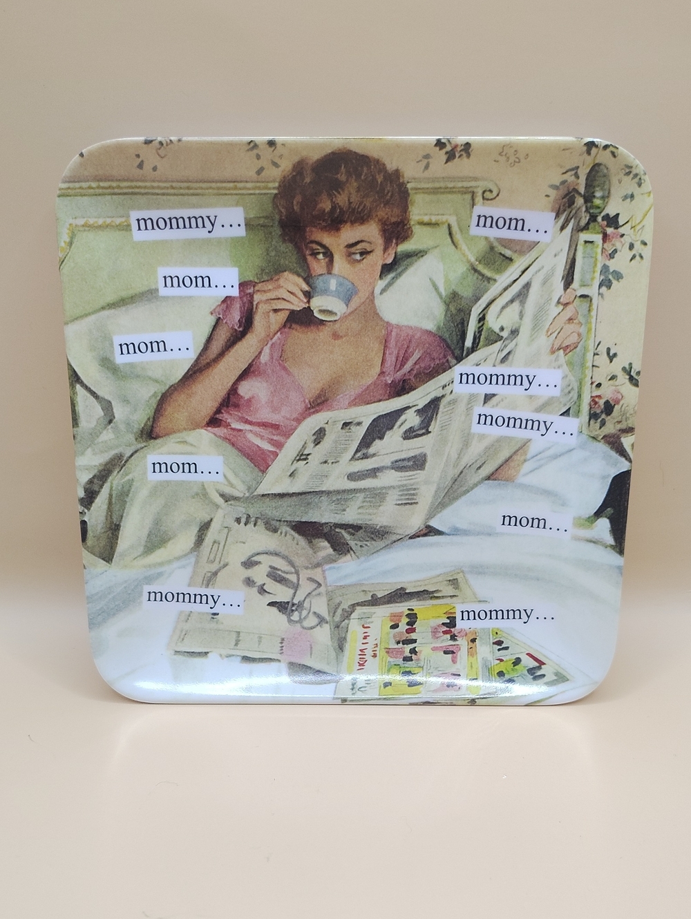Vintage Style Decorative Melamine Tray with Mom Graphic By Anne Taintor